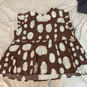 THML brown flowy top XL